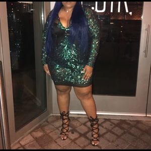 Custom made sequins dress